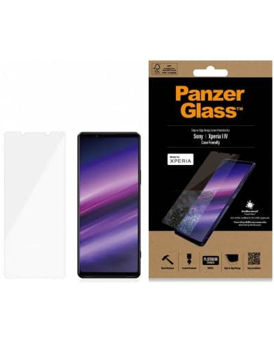 Стъклен протектор PanzerGlass - AntiBact, Sony Xperia 1 lV, черен