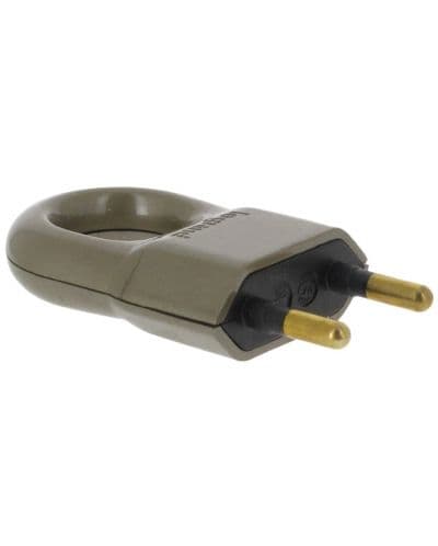 Щепсел Legrand - 2Р 6А, 250V, 2 х 0.75mm2 с дръжка, цвят бронз