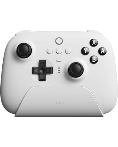 Безжичен контролер 8BitDo - Ultimate, с докинг станция, бял (Nintendo Switch/PC)