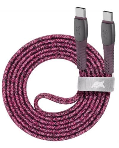 Кабел Rivacase - PS6105RD12, USB-C/USB-C, 1.2 m, червен