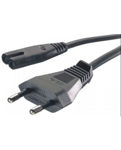 Захранващ кабел Vivanco - Europlug/2pin IEC320 C7, 1.25m, черен