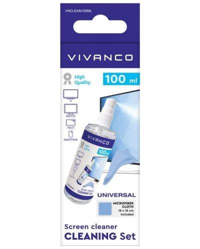 Комплект за почистване на екрани Vivanco – универсален, 100 ml