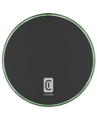 Безжично зарядно Cellularline - Fast Pad, 15W, черно