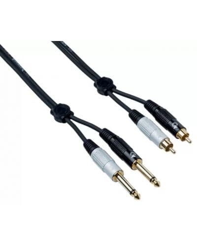 Кабел Bespeco - EAY2JR300, 6.3 mm/RСА, 3 m, черен