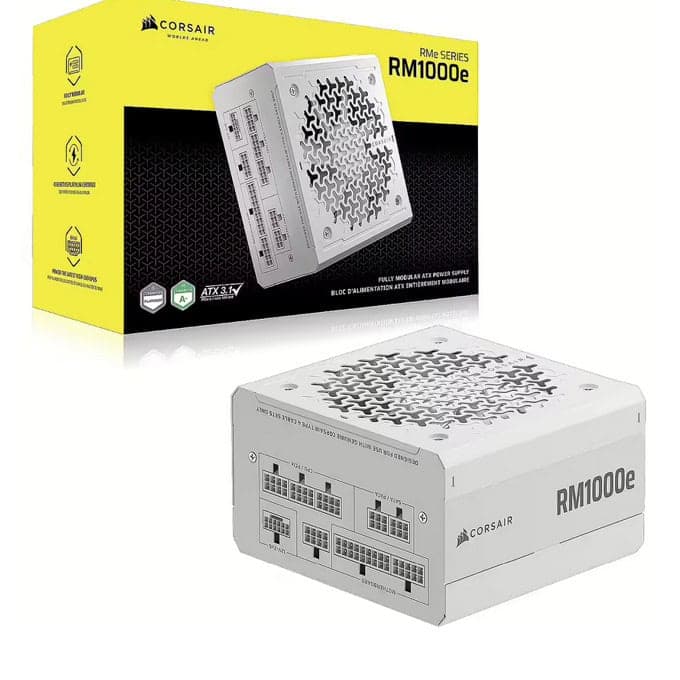 CORSAIR RMe White Series RM1000e 1000 Watt Cybenetics Gold Certified Fully Modular Power Supply
