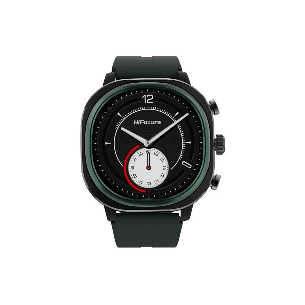 HiFuture AIX Lite Green, 1.43" AMOLED, 466*466, Powered by Dual Core & Syntra AI, Bluetooth Call, 1ATM Waterproof, Sixth Generation Health Sensor, Up to 10 days daily use, Extra Fabric Strap inbox