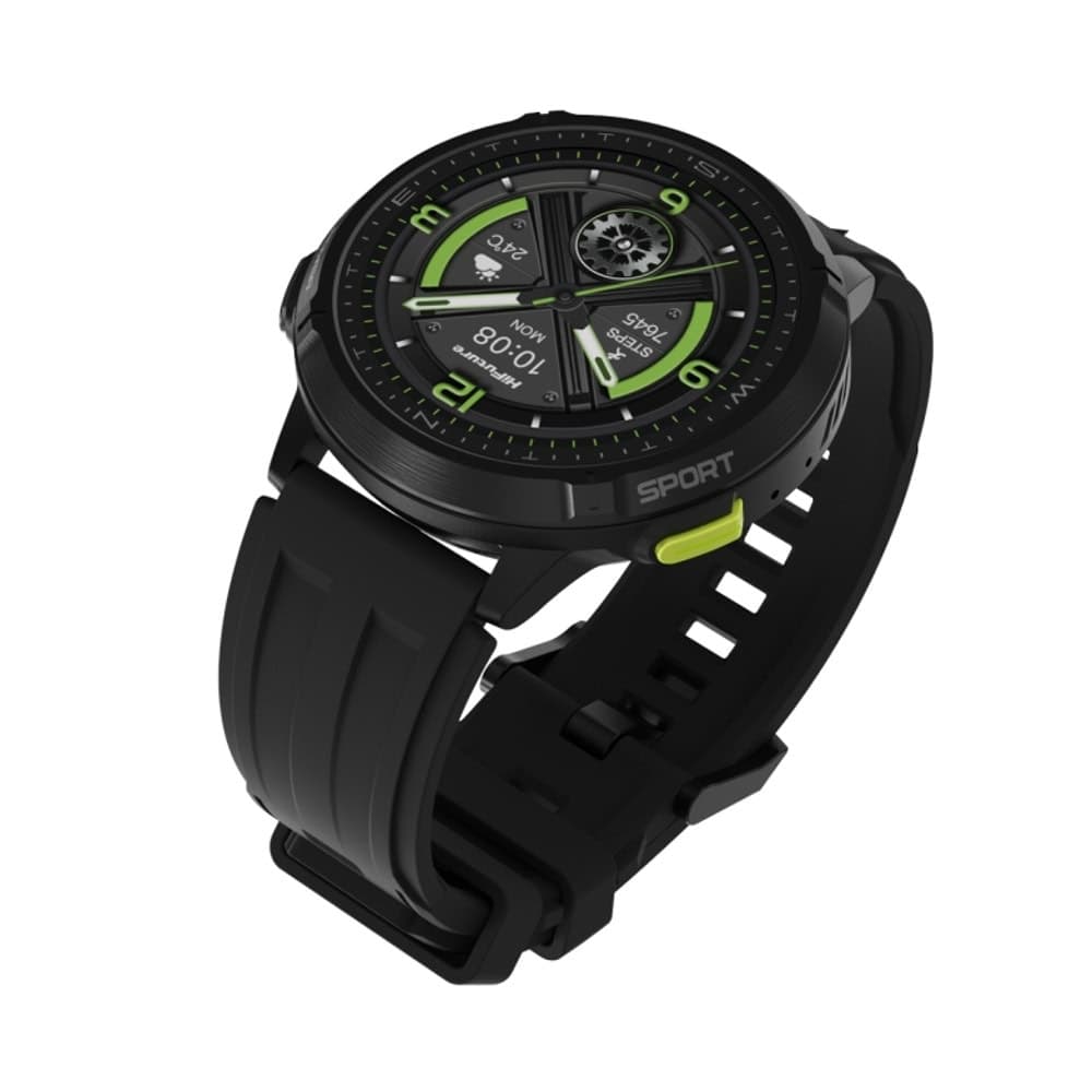 HiFuture MIX3 Black, 1.43" AMOLED, 466*466, Powered by Dual Core & Syntra AI, Bluetooth Call, 3ATM Waterproof, Compass & Altimeter, 24/7 True Heart Rate & Blood Oxygen Sensor, Up to 10 days daily use