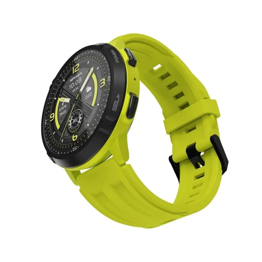HiFuture MIX3 Fluorescent Yellow, 1.43" AMOLED, 466*466, Powered by Dual Core & Syntra AI, Bluetooth Call, 3ATM Waterproof, Compass & Altimeter, 24/7 True Heart Rate & Blood Oxygen Sensor, Up to 10 days daily use