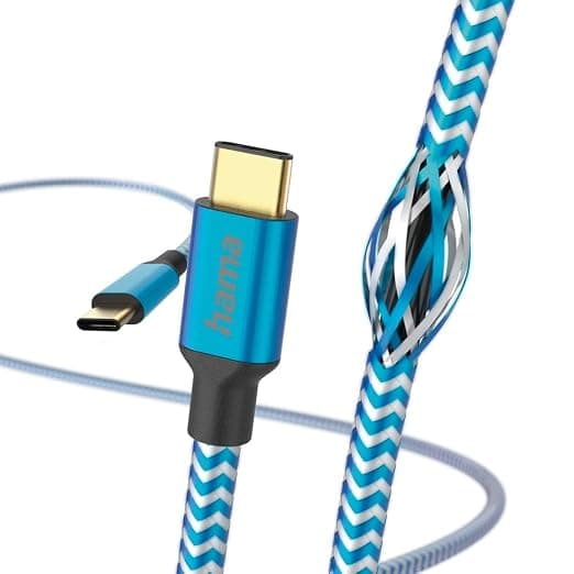 Кабел Relfective USB-C мъжко USB-C мъжко, 1.5м, 480Mb/s, син