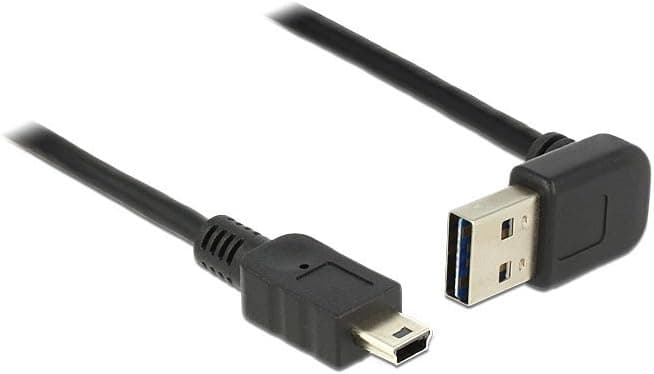 Кабел Delock EASY-USB-A 2.0 мъжко към USB Mini-B мъжко, 1m, черен