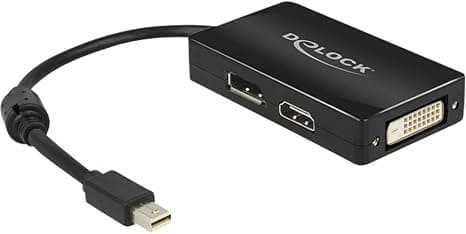Адаптер Delock mini DisplayPort 1.1 мъжко към DisplayPort / HDMI / DVI женско black