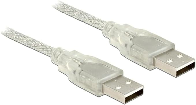 Кабел Delock USB-A мъжко - USB-A мъжко 1.5 m, прозрачен