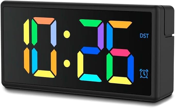 HAMA Цифров часовник Ibiza, многоцветен дисплей, с функция за зареждане през USB