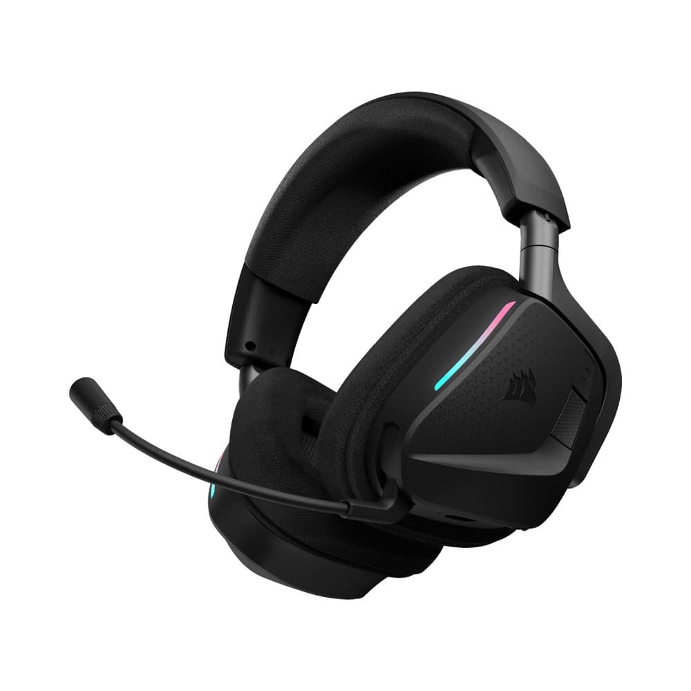 Слушалки Corsair Void V2 Max, безжични, Bluetooth, USB, микрофон, Dolby Atmos, 50mm говорители, гейминг, черни