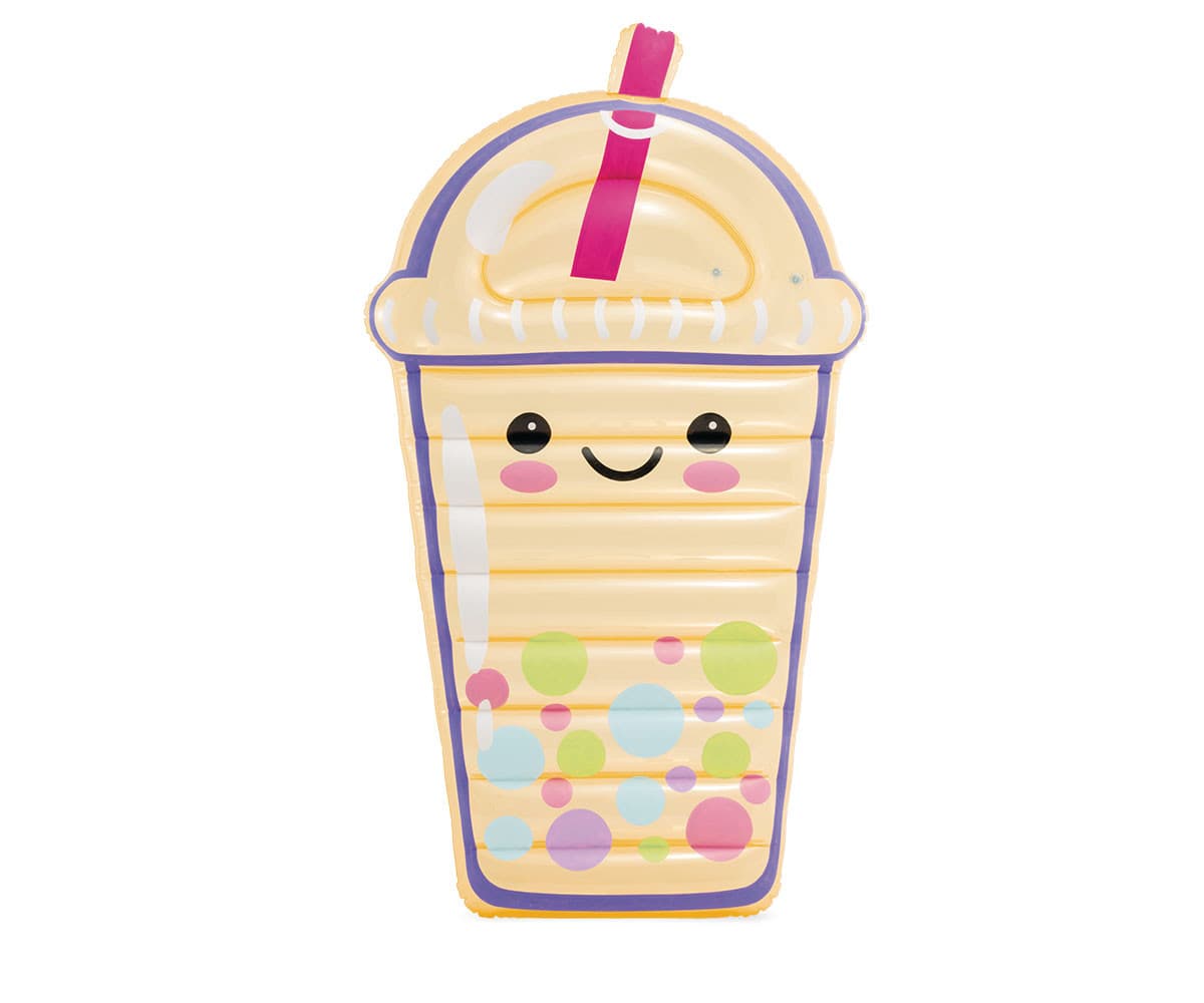 INTEX - Надуваем шезлонг във формата на bubble tea Boba Buddy, 173 x 99 x 20 см