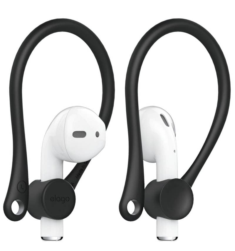 Силиконови кукички за Apple Airpods и Apple Airpods 2 - Elago AirPods EarHooks (черен)