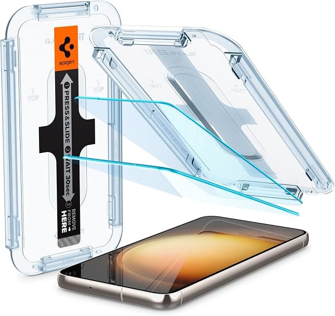 2 броя стъклени защитни покрития за дисплея на Samsung Galaxy S23 - Spigen Glas.tR EZ Fit Tempered Glass 2 Pack (прозрачен)