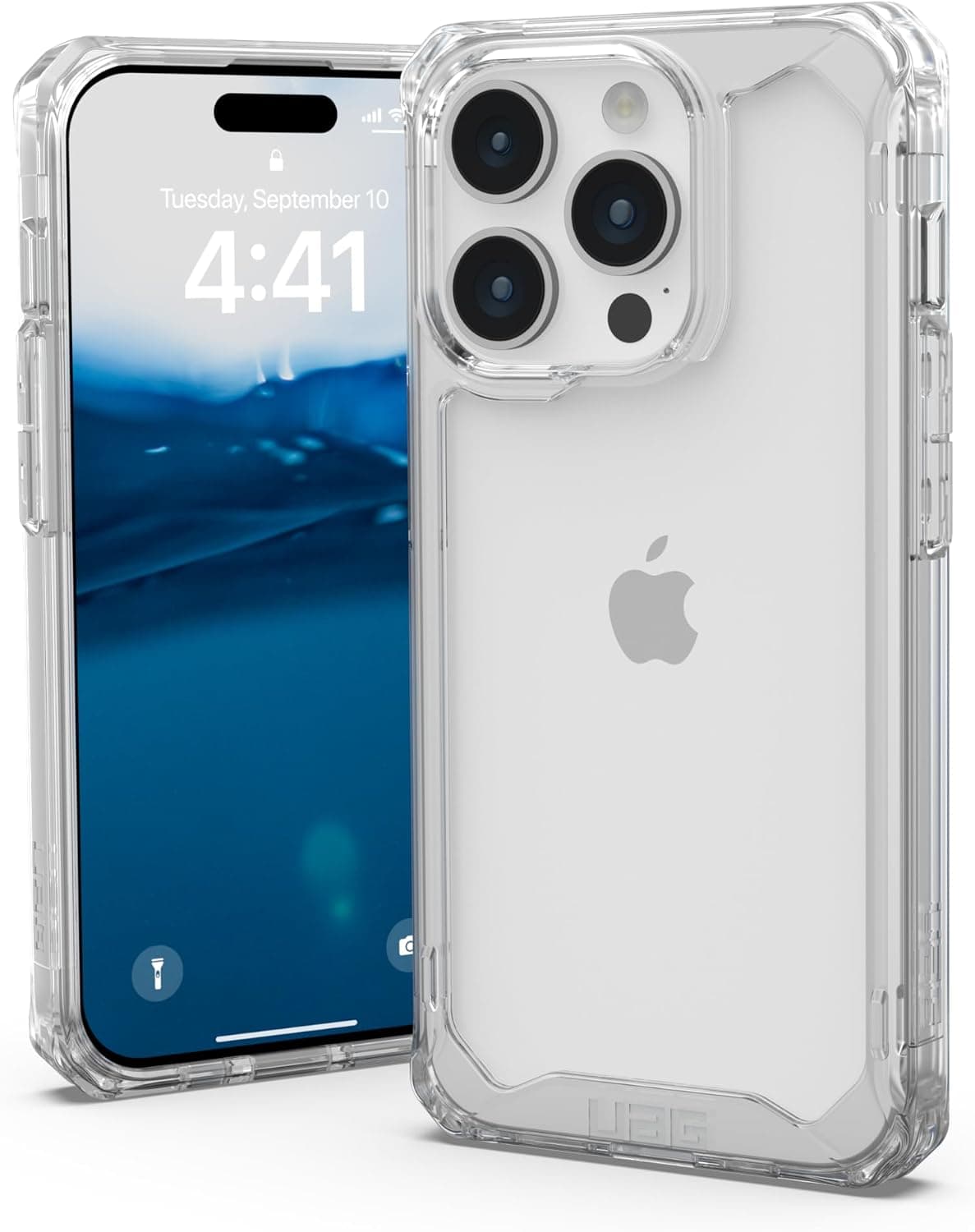 Удароустойчив хибриден кейс за iPhone 15 Pro - Urban Armor Gear Plyo Case (прозрачен)