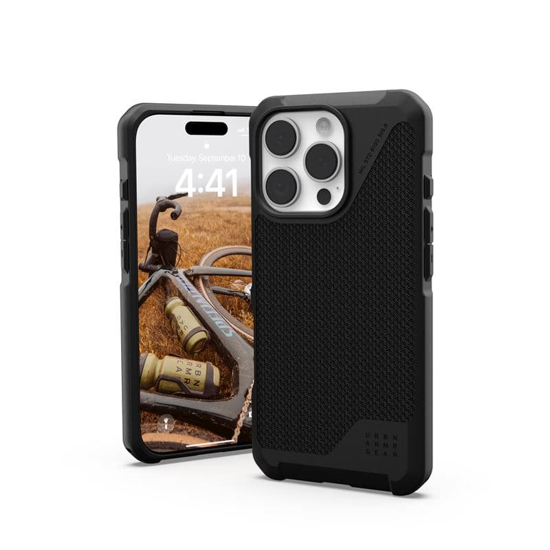 Удароустойчив хибриден кейс с MagSafe за iPhone 16 Pro Max - Urban Armor Gear Metropolis LT Kevlar MagSafe Case (черен)