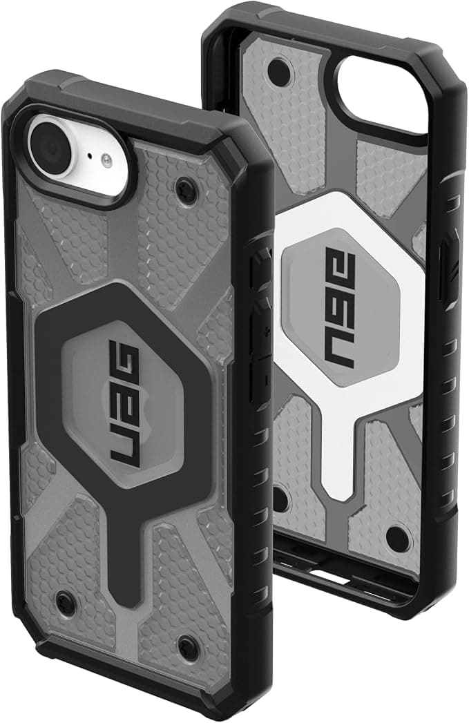 Удароустойчив хибриден кейс с MagSafe за iPhone 17e, iPhone 16e - Urban Armor Gear Pathfinder Clear MagSafe Case (черен-прозрачен)
