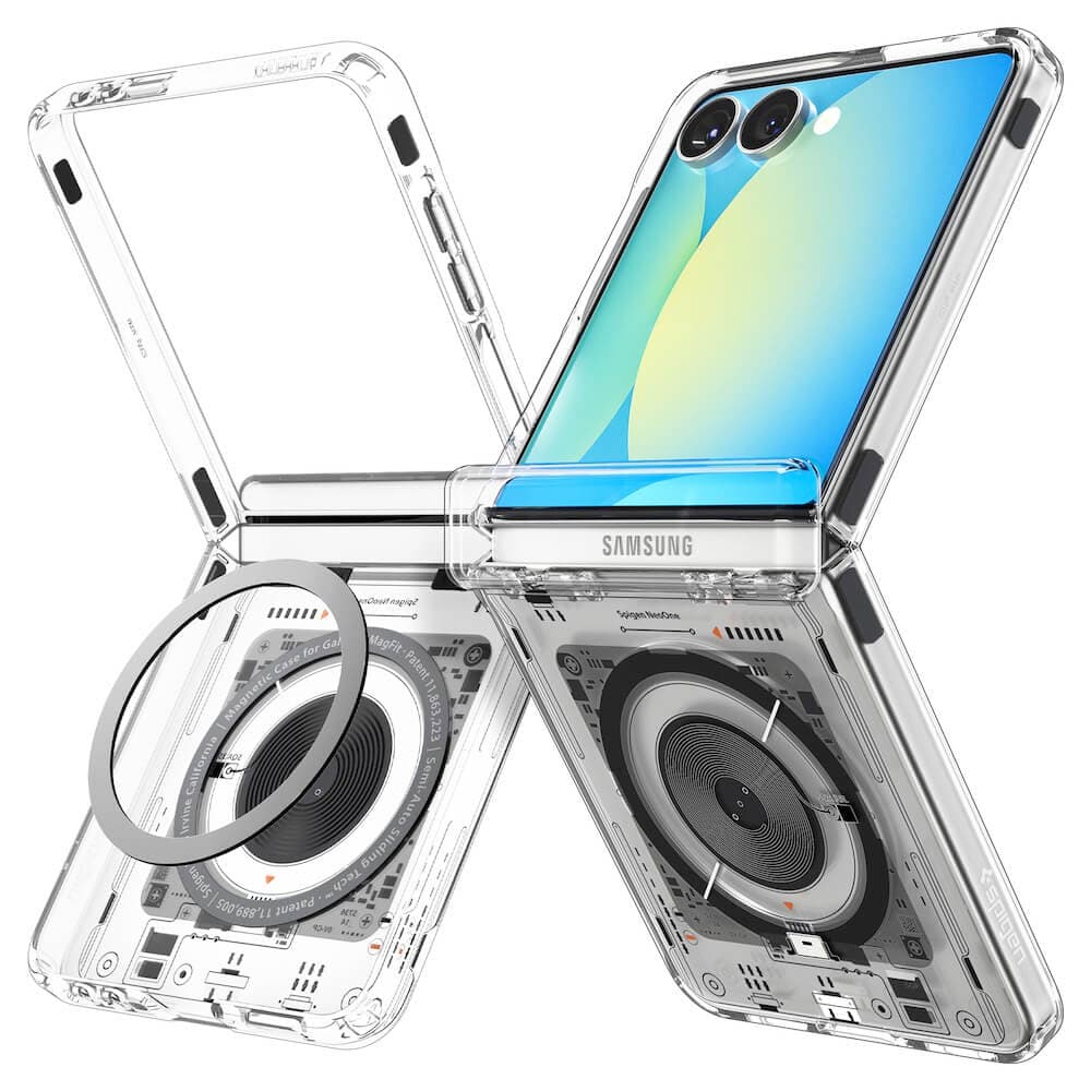 Хибриден кейс с висока степен на защита с MagSafe за Samsung Galaxy Z Flip7 - Spigen Ultra Hybrid Pro MagSafe Neo One Case (прозрачен)