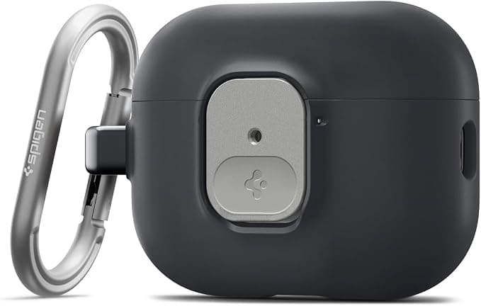 Хибриден удароустойчив кейс с карабинер за Apple AirPods Pro 3 - Spigen Nano Pop Hybrid Case (черен-прозрачен)
