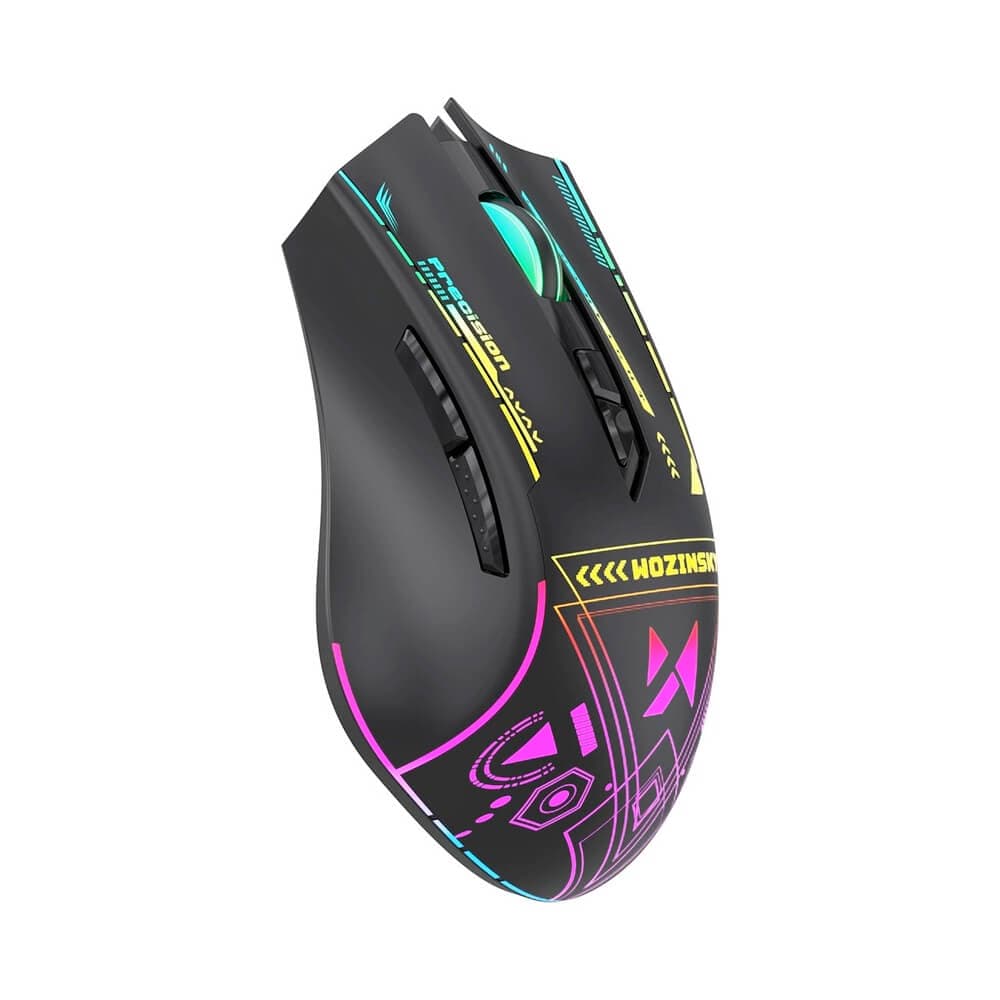 Безжична гейминг мишка с LED подсветка - Wozinsky WMGB-3200 Wireless Optical Gaming Mouse 3200 DPI (за Mac и PC)