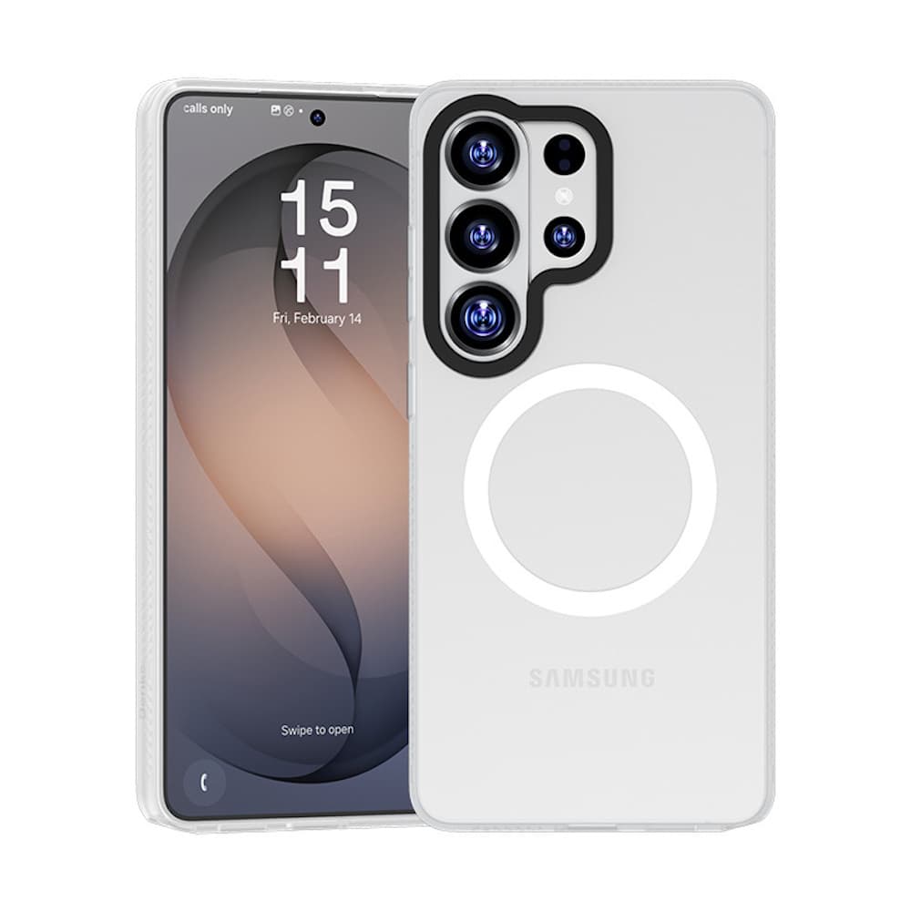 Хибриден удароустойчив кейс с Qi2 за Samsung Galaxy S26 Ultra - Benks Magnetic Lucid Armor Case (бял)