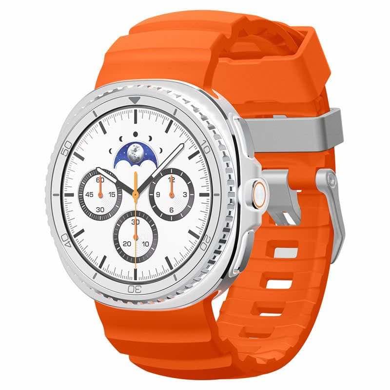 Силиконова каишка за Samsung Galaxy Watch 8 46mm, 44mm, 40mm - Spigen Silicone Band (оранжев)