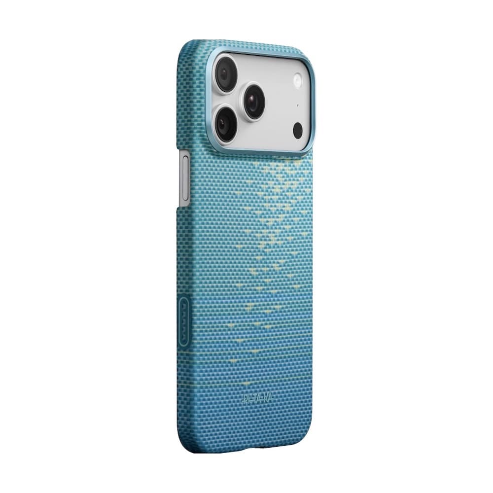 Кевларен кейс с MagSafe за iPhone 17 Pro - Pitaka PitaTap Lucid Blue Ultra Slim Case Aramid Fiber