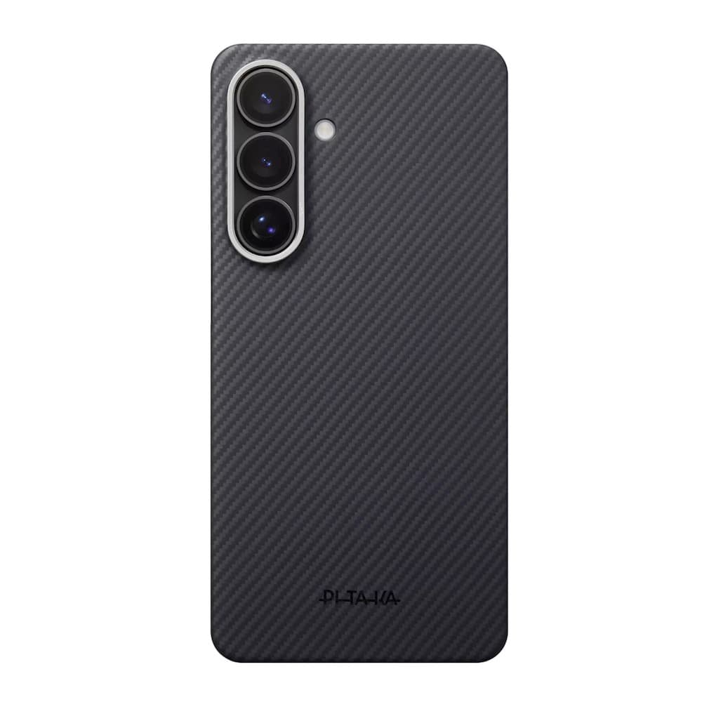 Кевларен кейс с MagSafe за Samsung Galaxy S26 Plus - Pitaka Edge Aramid Fiber MagSafe Case Aaron Button (черен)