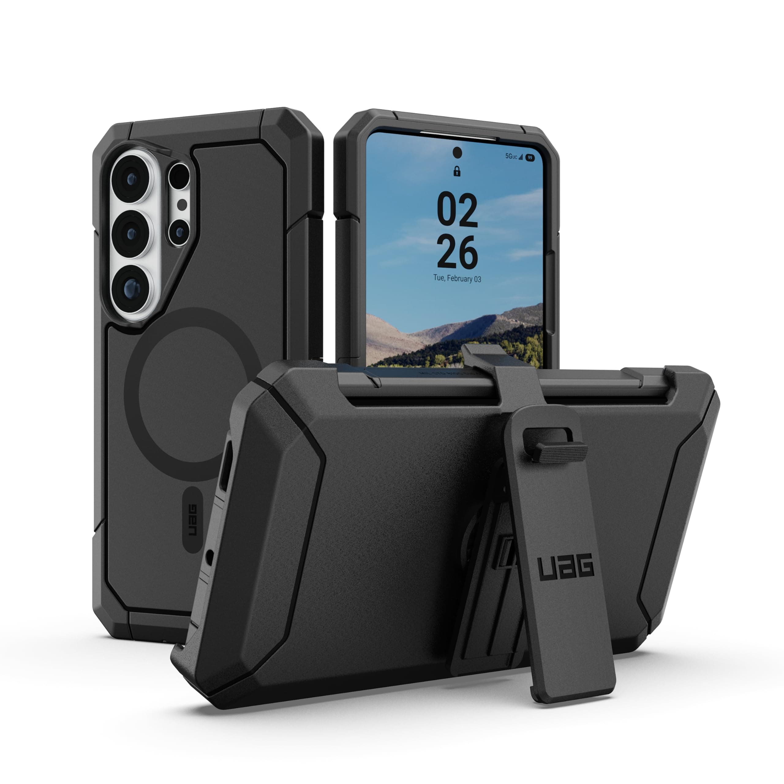 Удароустойчив хибриден кейс с MagSafe за Samsung Galaxy S26 Ultra - Urban Armor Gear Trooper Holster MagSafe Case (черен)