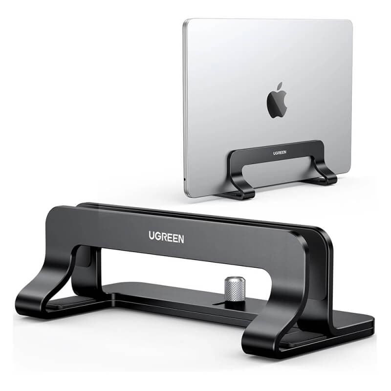 Вертикална алуминиева поставка за MacBook и лаптопи - Ugreen Vertical Aluminium Laptop Stand (черен)
