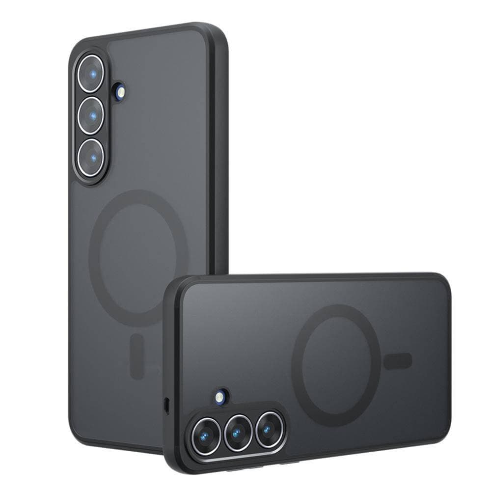 Хибриден удароустойчив кейс с MagSafe за Samsung Galaxy S26 Plus - Techsuit PureFrost MagSafe Hybrid Case (черен-мат)