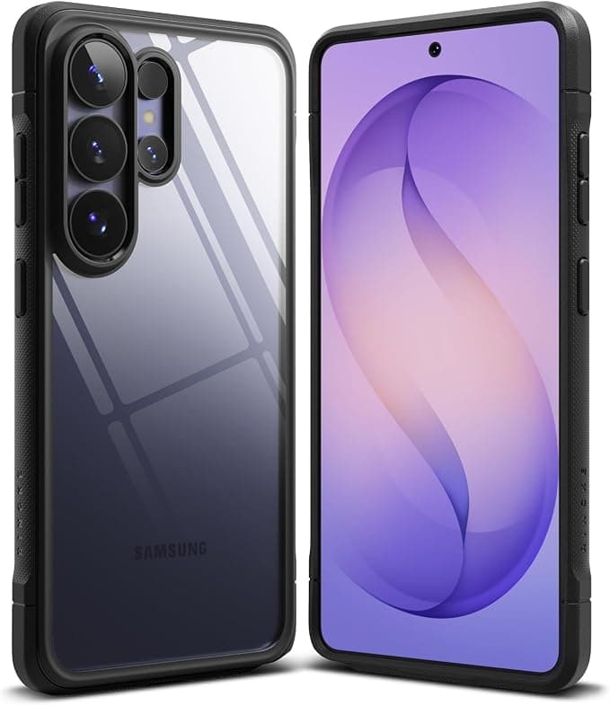 Хибриден удароустойчив кейс за Samsung Galaxy S26 Ultra - Ringke Fusion Bold Case (черен-прозрачен)