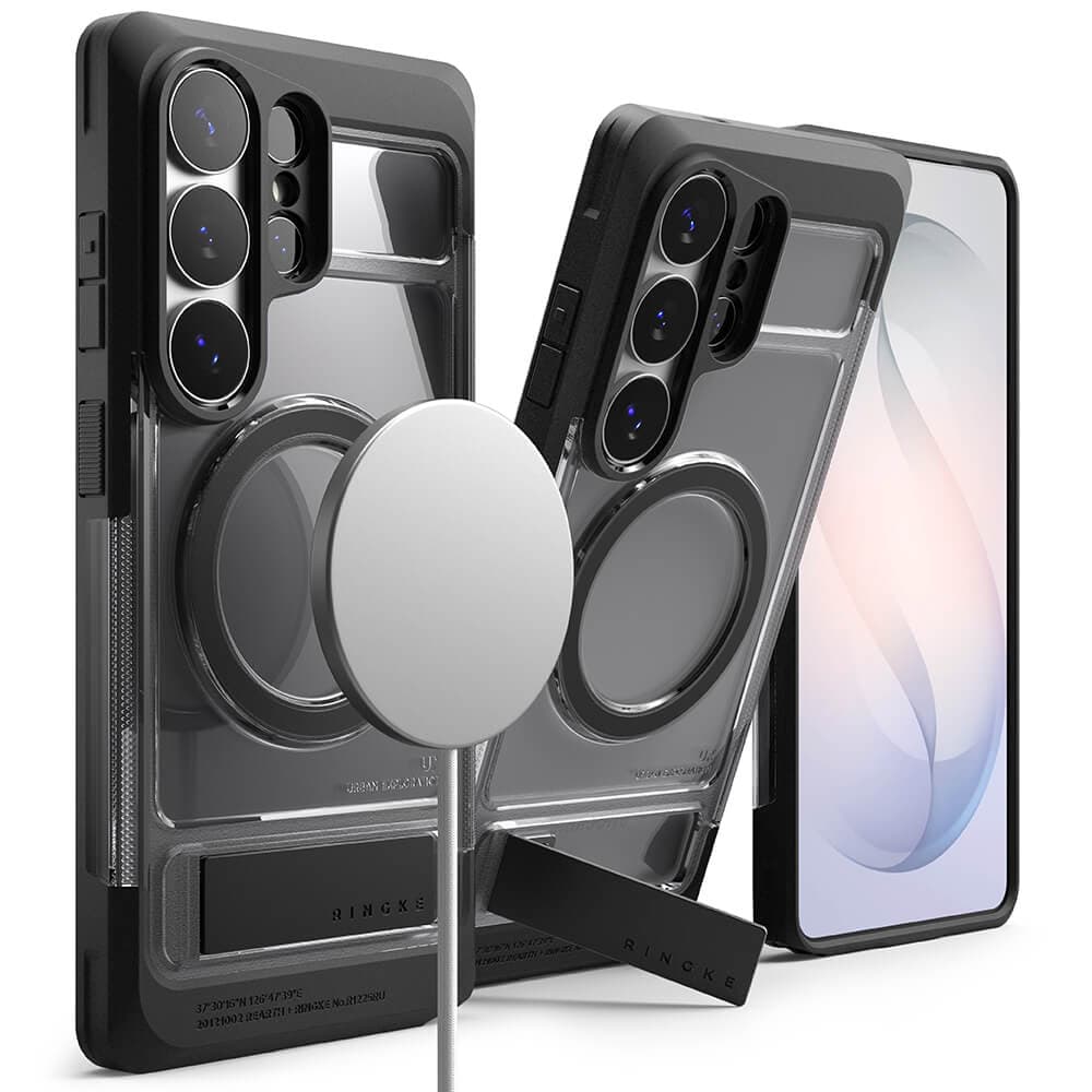 Хибриден удароустойчив кейс с MagSafe и вградена поставка за Samsung Galaxy S26 Ultra - Ringke UX Magnetic Case