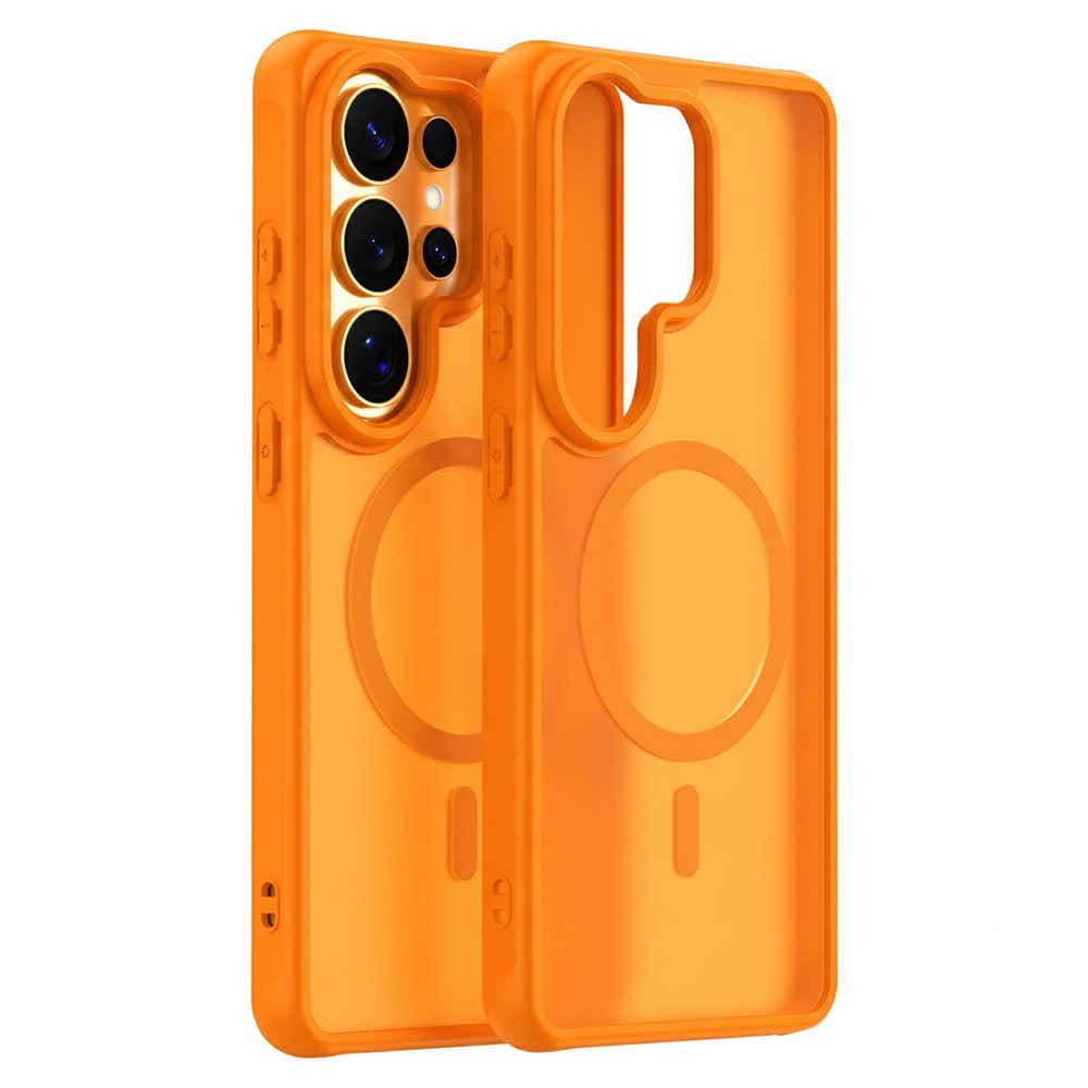 Хибриден удароустойчив кейс за Samsung Galaxy S26 Ultra - Techsuit HaloFrost II MagSafe Hybrid Case (оранжев)