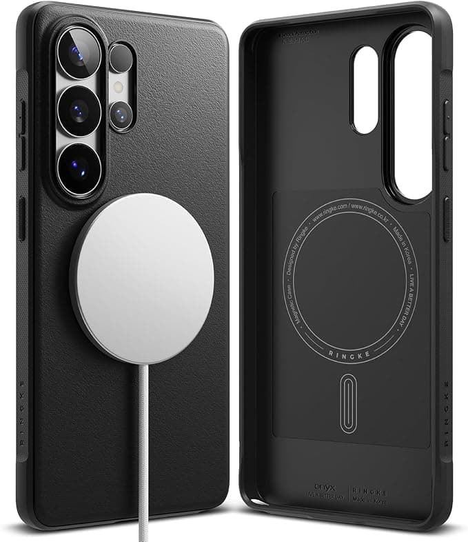 Силиконов (TPU) калъф с MagSafe за Samsung Galaxy S26 Ultra - Ringke Onyx Magnetic MagSafe Case (черен)