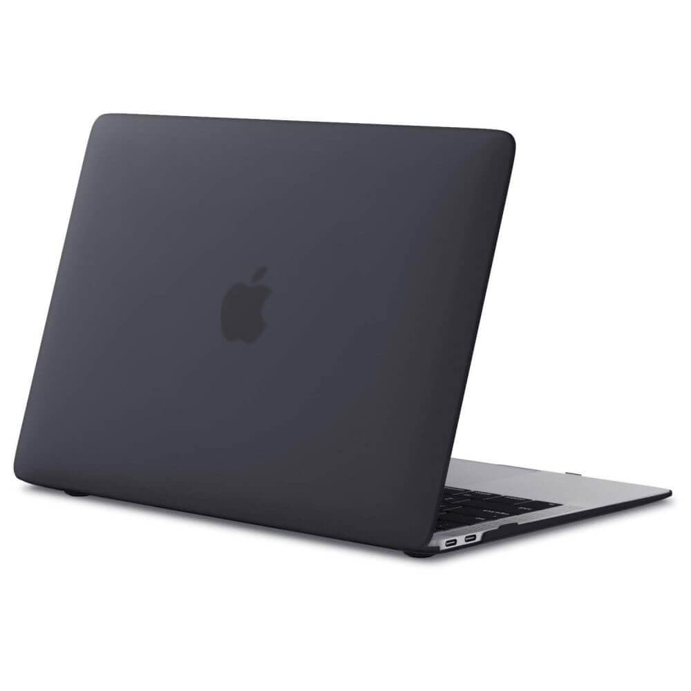 Предпазен кейс за MacBook Air 13 M2 (2022), MacBook Air 13 M3 (2024), MacBook Air 13 M4 (2025), MacBook Air 13 M5 (2026) - Techsuit UltraShell Matte Clear Case (черен-мат)