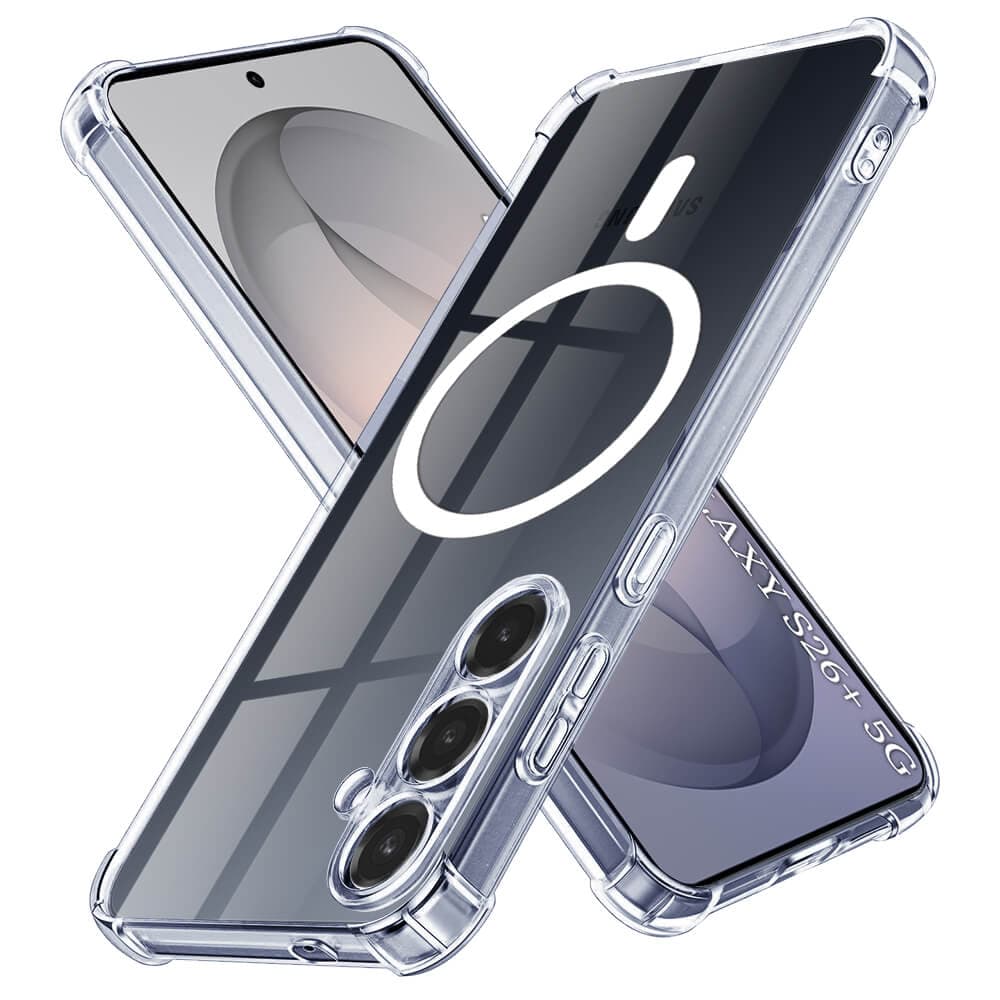 Удароустойчив силиконов (TPU) калъф с MagSafe за Samsung Galaxy S26 Plus - Techsuit Shockproof Clear Silicone Case (прозрачен)