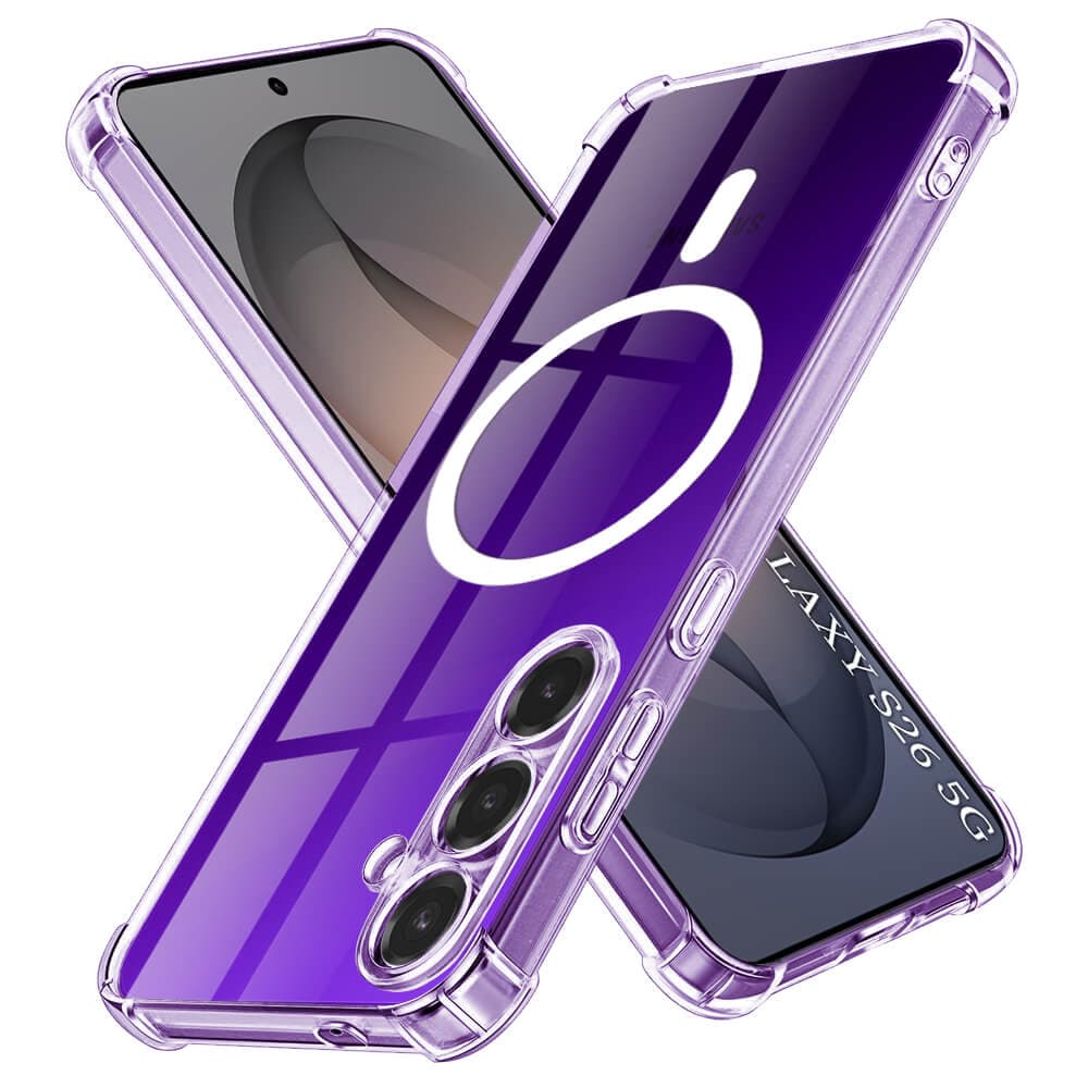 Удароустойчив силиконов (TPU) калъф с MagSafe за Samsung Galaxy S26 - Techsuit Shockproof Clear Silicone Case (прозрачен)