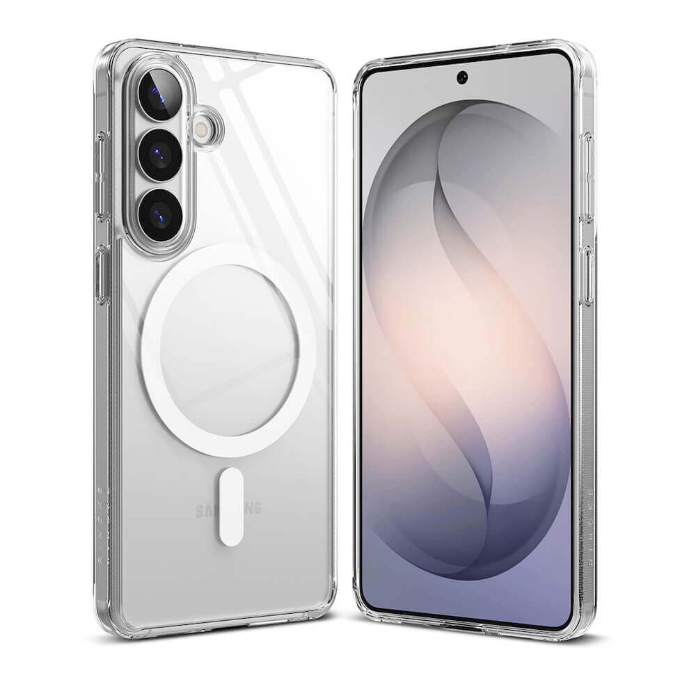 Хибриден кейс с висока степен на защита с MagSafe за Samsung Galaxy S26 - Ringke Fusion Magnetic Case (прозрачен)