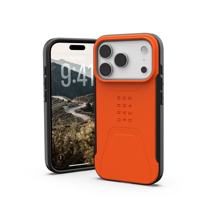Удароустойчив хибриден кейс с MagSafe за iPhone 17 Pro - UAG Civilian MagSafe Case (оранжев)
