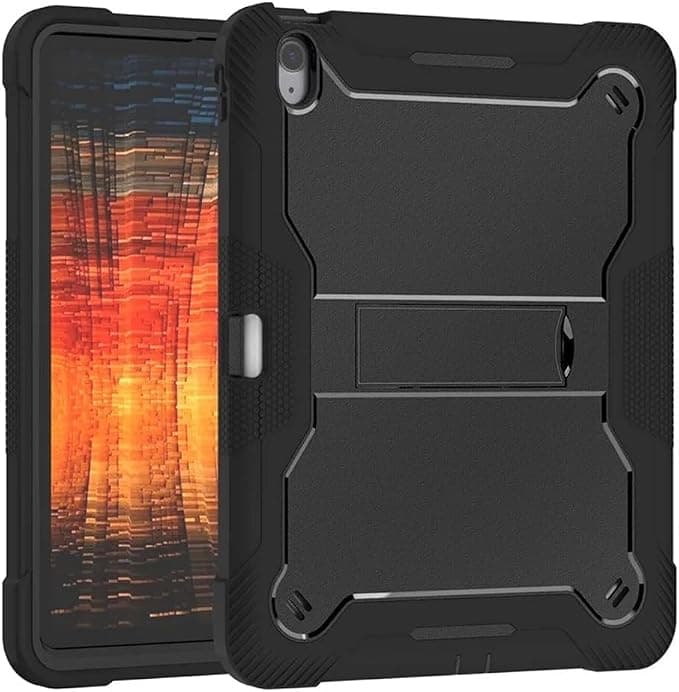 Удароустойчив хибриден кейс за iPad Air 13 (2026), iPad Air 13 (2025), iPad Air 13 (2024) - Techsuit Rugged TabShell (черен)