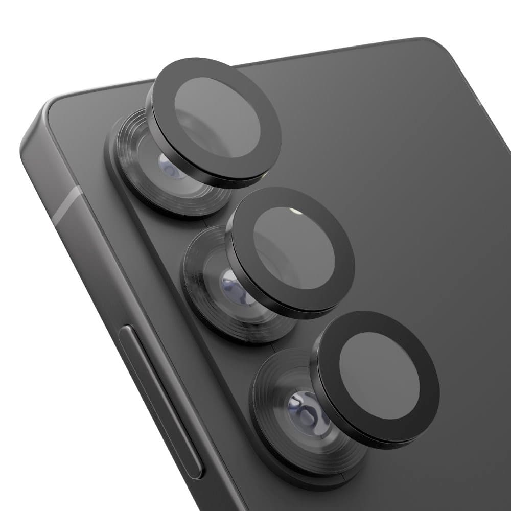 Предпазни стъклени лещи за камерата на Samsung Galaxy S26 - OBALME Tempered Glass Camera Lens Protector (черен)