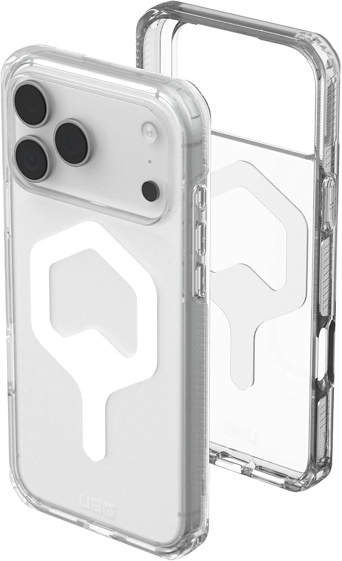 Удароустойчив хибриден кейс за iPhone 17 Pro Max - UAG Plyo MagSafe Case (прозрачен-бял)