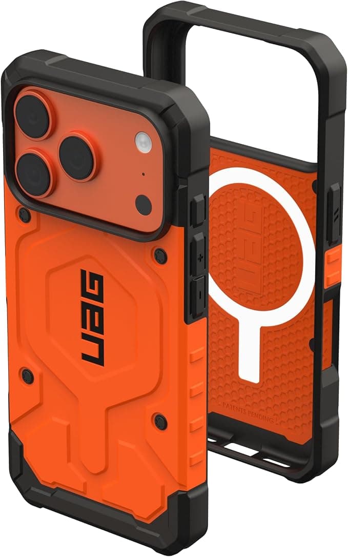 Удароустойчив хибриден кейс с MagSafe за iPhone 17 Pro - UAG Pathfinder MagSafe Case (оранжев)