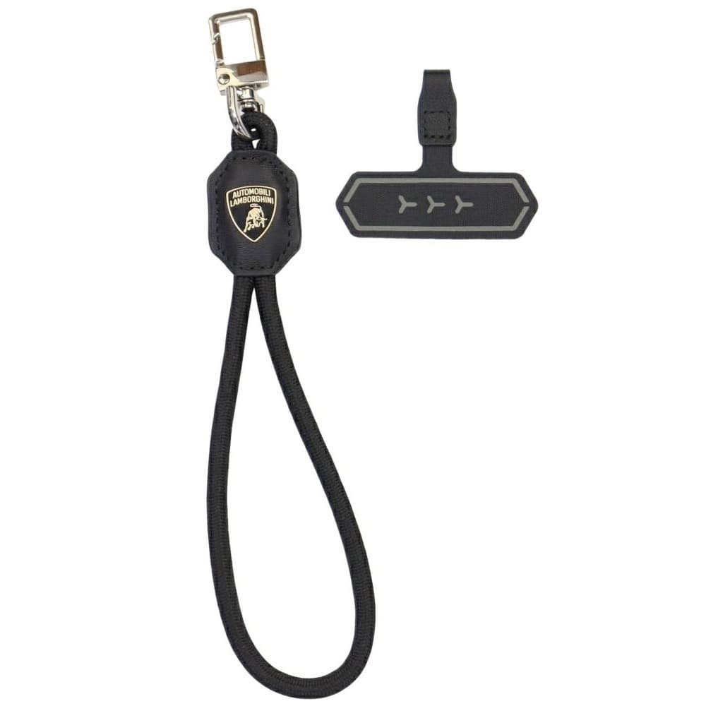 Дизайнерска универсална връзка за ръка за смартфони - Lamborghini Urus D1 Universal Wrist Strap (черен)