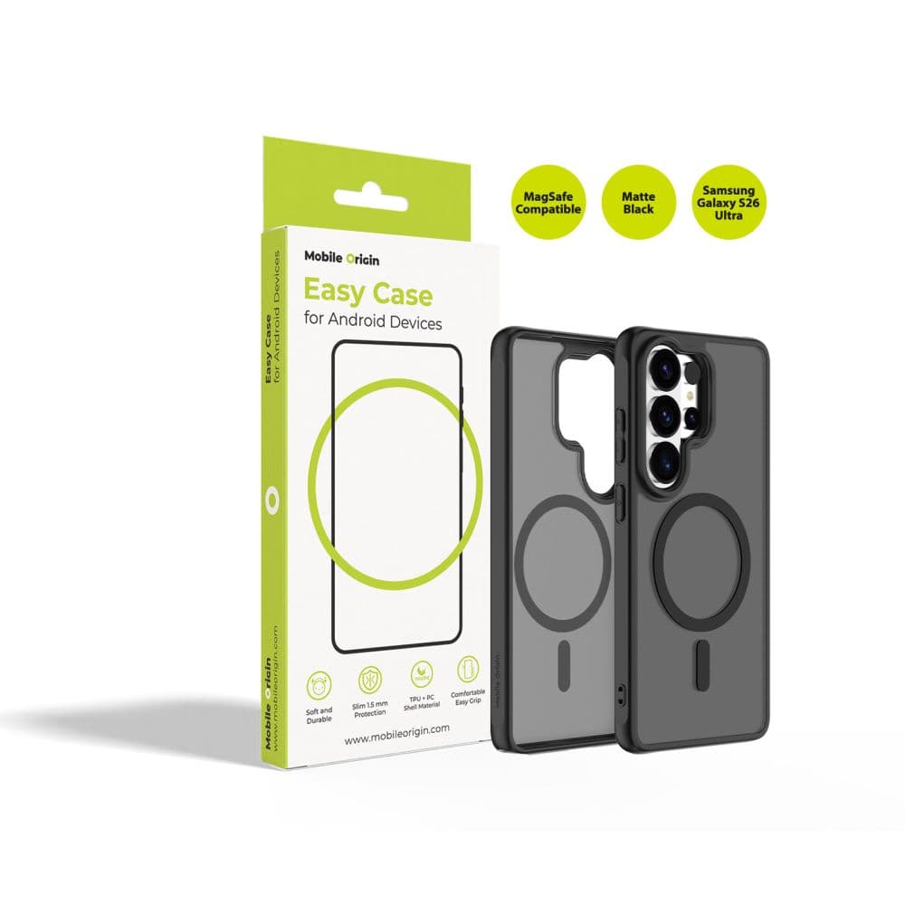 Хибриден кейс с най-висока степен на защита с MagSafe за Samsung Galaxy S26 Ultra - Mobile Origin Easy Hybrid MagSafe Case (черен)
