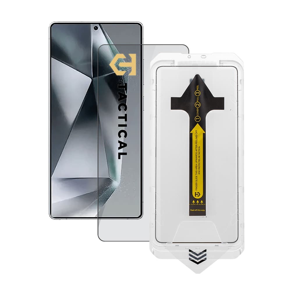 Калено стъклено защитно покритие за дисплея на Samsung Galaxy S26 Ultra - Tactical Impact Barrier For Rookies Tempered Glass (черен-прозрачен)